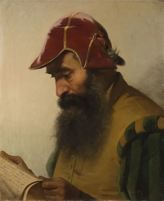 Framed Print : Benvenuto Cellini reading his manuscript. Creator: Sala, Eliseo (1813-1879) Framed Print : Benvenuto Cellini reading his manuscript. Creator: Sala, Eliseo (1813-1879)