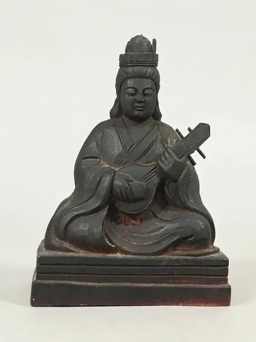 Framed Print : Benzaiten playing a biwa, 19th century. Creator: Anonymous Framed Print : Benzaiten playing a biwa, 19th century. Creator: Anonymous