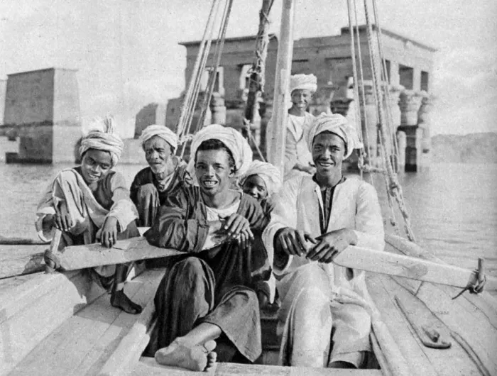 Framed Print : Berberin boatmen, flooded isle of Philae, Egypt, c1922. Artist: Donald McLeish Framed Print : Berberin boatmen, flooded isle of Philae, Egypt, c1922. Artist: Donald McLeish