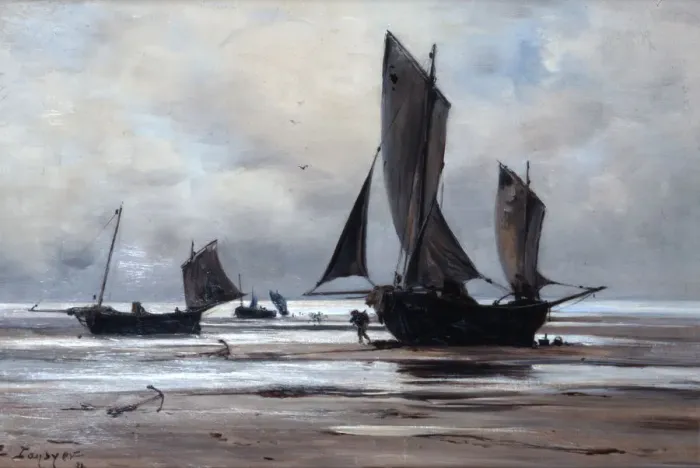 Framed Print : Berck, 1891. Artist: Emmanuel Lansyer Framed Print : Berck, 1891. Artist: Emmanuel Lansyer