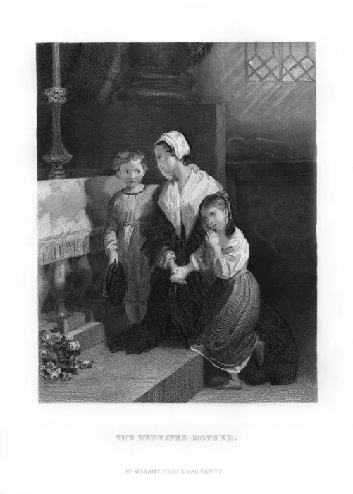 Framed Print : The Bereaved Mother, 1872 Framed Print : The Bereaved Mother, 1872