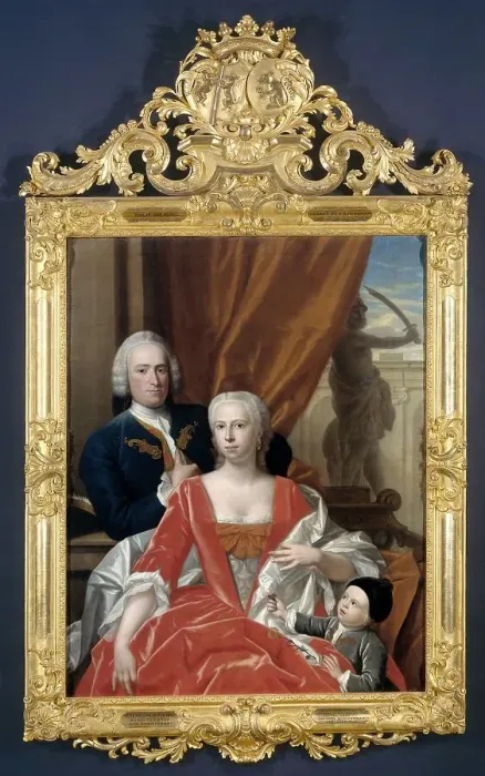 Framed Print : Berend van Iddekinge (1717-1801) with his Wife Johanna Maria Sichterman (1726-1756)... 1744-1748. Creator: Philip Van Dijk Framed Print : Berend van Iddekinge (1717-1801) with his Wife Johanna Maria Sichterman (1726-1756)... 1744-1748. Creator: Philip Van Dijk