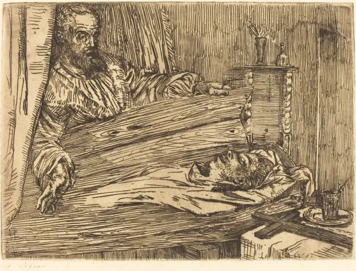 Framed Print : Berenice, 2nd plate. Creator: Alphonse Legros Framed Print : Berenice, 2nd plate. Creator: Alphonse Legros