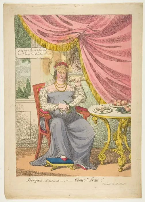 Framed Print : Bergami Pears, or Choice Fruit, October 1820. Creator: Unknown Framed Print : Bergami Pears, or Choice Fruit, October 1820. Creator: Unknown
