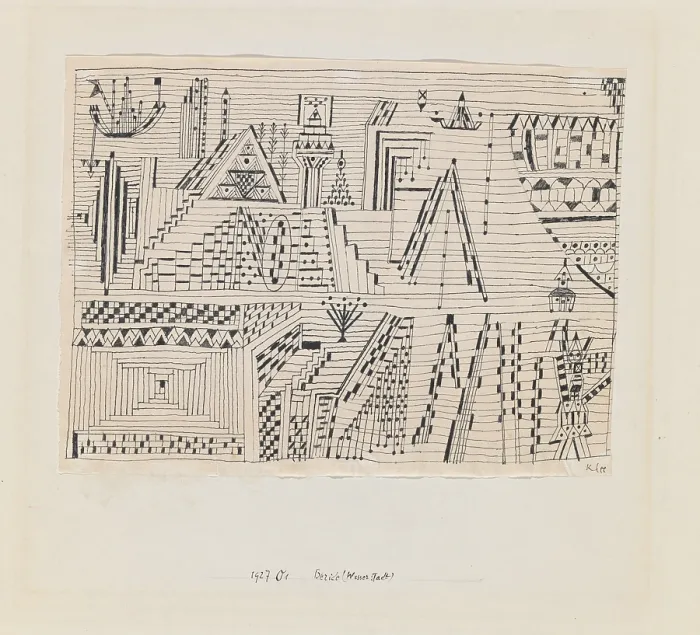 Framed Print : Beride (Water Town), 1927. Creator: Klee, Paul (1879-1940) Framed Print : Beride (Water Town), 1927. Creator: Klee, Paul (1879-1940)