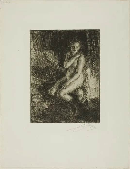 Framed Print : Berit, 1905. Creator: Anders Leonard Zorn Framed Print : Berit, 1905. Creator: Anders Leonard Zorn