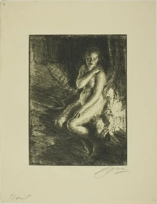 Framed Print : Berit, 1905. Creator: Anders Leonard Zorn Framed Print : Berit, 1905. Creator: Anders Leonard Zorn