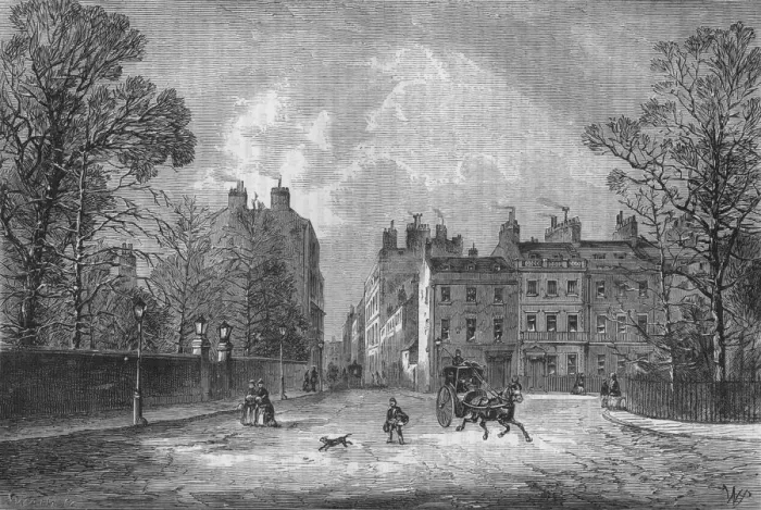 Framed Print : Berkeley Square, Westminster, London, c1850 (1878) Framed Print : Berkeley Square, Westminster, London, c1850 (1878)