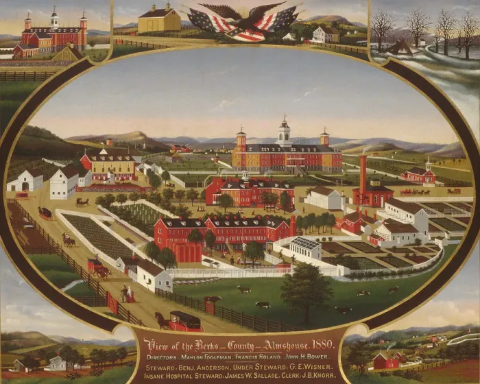 Framed Print : Berks County Almshouse, 1880, 1880. Creator: John Rasmussen Framed Print : Berks County Almshouse, 1880, 1880. Creator: John Rasmussen