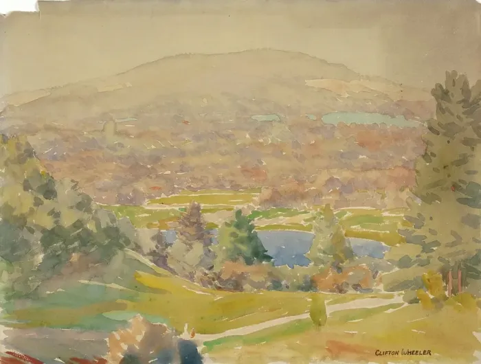 Framed Print : Berkshire Hills, unknown date. Creator: Clifton A Wheeler Framed Print : Berkshire Hills, unknown date. Creator: Clifton A Wheeler