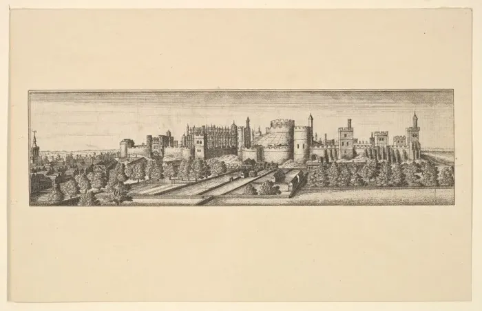 Framed Print : Berkshire, with Windsor Castle, after 1666. Creator: Unknown Framed Print : Berkshire, with Windsor Castle, after 1666. Creator: Unknown
