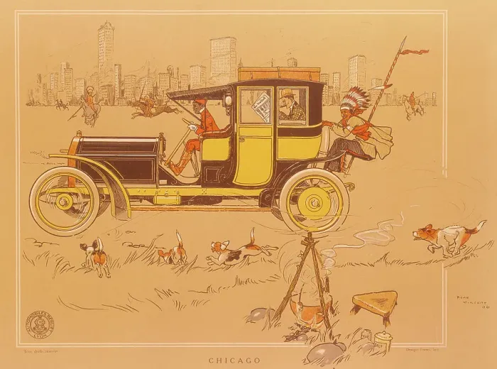 Framed Print : A Berliet car in Chicago, America Framed Print : A Berliet car in Chicago, America