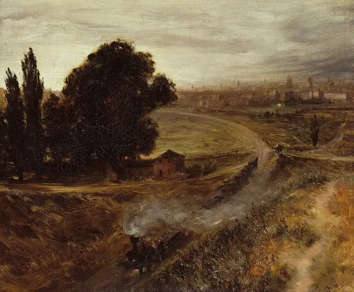 Framed Print : The Berlin-Potsdam Railway, 1847. Artist: Menzel, Adolph Friedrich, von (1815-1905) Framed Print : The Berlin-Potsdam Railway, 1847. Artist: Menzel, Adolph Friedrich, von (1815-1905)