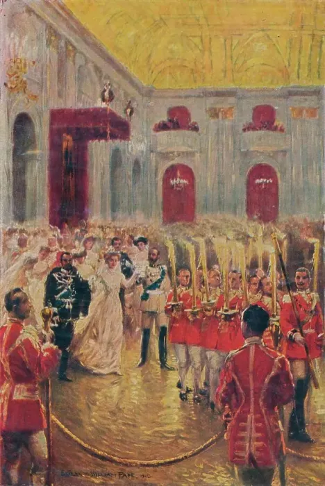 Framed Print : Bermahlung der Prinzessin Vittoria Luise mit dem Herzog Ernit August von Braunschweig, May 1913. Artist: William Gale Framed Print : Bermahlung der Prinzessin Vittoria Luise mit dem Herzog Ernit August von Braunschweig, May 1913. Artist: William Gale