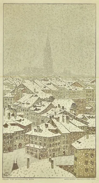 Framed Print : Bern in Winter, 1911. Creator: Colombi, Plinio (1873-1951) Framed Print : Bern in Winter, 1911. Creator: Colombi, Plinio (1873-1951)