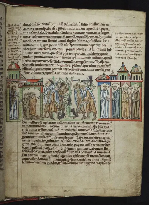 Framed Print : Bernard of Clairvaux sending monks to daughter houses, Cistercian monks, 1249-1250 Framed Print : Bernard of Clairvaux sending monks to daughter houses, Cistercian monks, 1249-1250