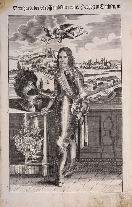 Framed Print : Bernard of Saxe-Weimar (1604-1639), c. 1710. Creator: Marchand, Johann Christian (1680-1711) Framed Print : Bernard of Saxe-Weimar (1604-1639), c. 1710. Creator: Marchand, Johann Christian (1680-1711)