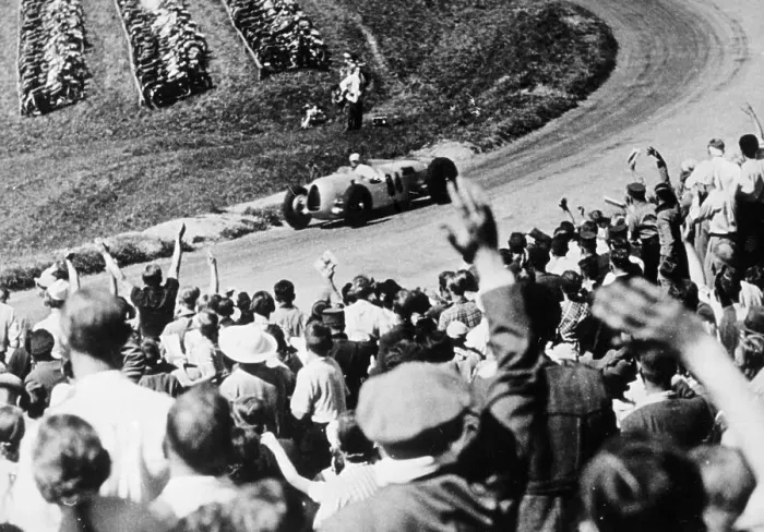 Framed Print : Bernd Rosemeyer acclaimed by the crowd, German Grand Prix, Nurburgring, 1936 Framed Print : Bernd Rosemeyer acclaimed by the crowd, German Grand Prix, Nurburgring, 1936