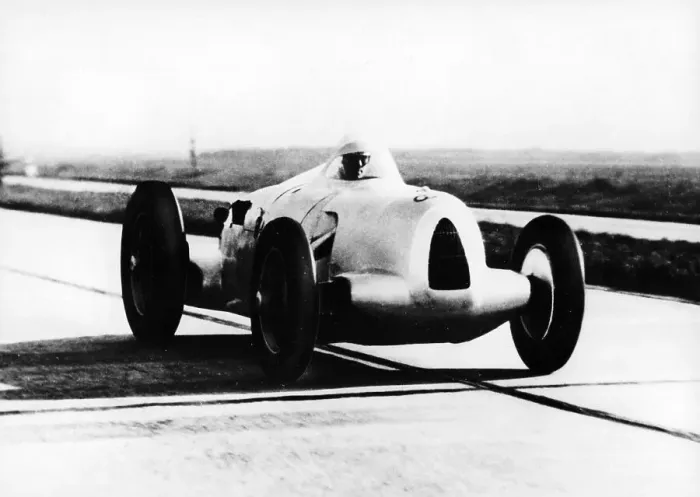 Framed Print : Bernd Rosemeyer in Auto Union record-breaking car, 1937 Framed Print : Bernd Rosemeyer in Auto Union record-breaking car, 1937
