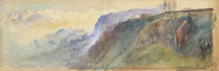 Framed Print : Bernese Oberland, 1866. Creator: John Ruskin Framed Print : Bernese Oberland, 1866. Creator: John Ruskin