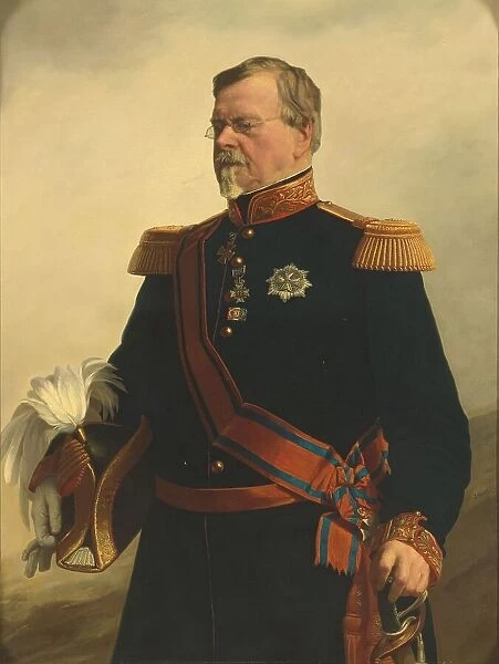 Bernhard (1792-1862), hertog van Saksen-Weimar. Generaal in Nederlandse dienst, 1840-1862. Creator: Jacob Spoel