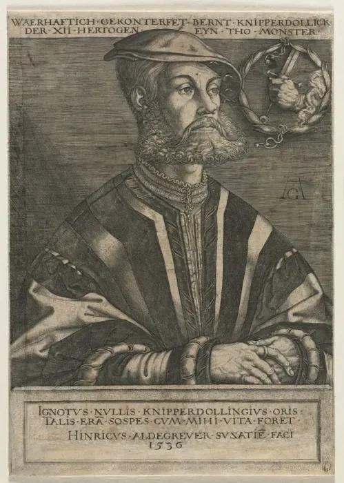 Framed Print : Bernt Knipperdolling, 1536. Creator: Heinrich Aldegrever (German, 1502-1555 / 61) Framed Print : Bernt Knipperdolling, 1536. Creator: Heinrich Aldegrever (German, 1502-1555 / 61)