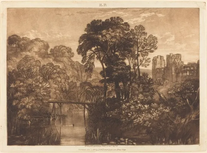 Framed Print : Berry Pomeroy Castle, published 1816. Creator: JMW Turner Framed Print : Berry Pomeroy Castle, published 1816. Creator: JMW Turner