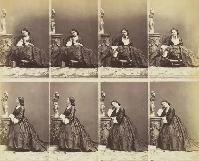 Framed Print : Berthe, 1862. Creator: Andre-Adolphe-Eugene Disderi Framed Print : Berthe, 1862. Creator: Andre-Adolphe-Eugene Disderi