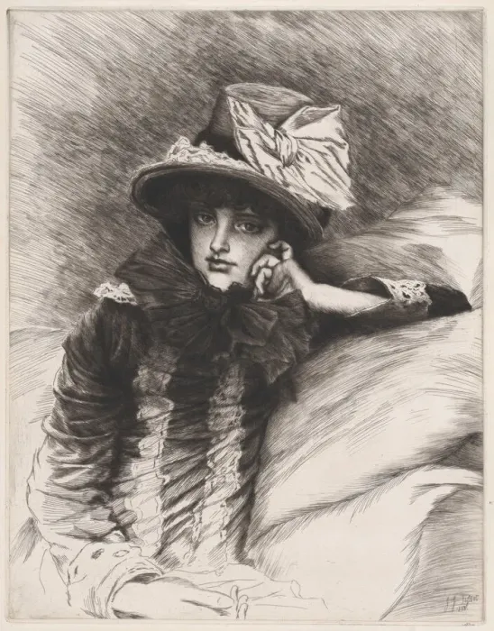 Framed Print : Berthe, 1883. Creator: James Tissot Framed Print : Berthe, 1883. Creator: James Tissot