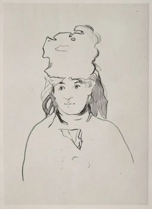 Framed Print : Berthe Morisot, 1872. Creator: Edouard Manet (French, 1832-1883) Framed Print : Berthe Morisot, 1872. Creator: Edouard Manet (French, 1832-1883)