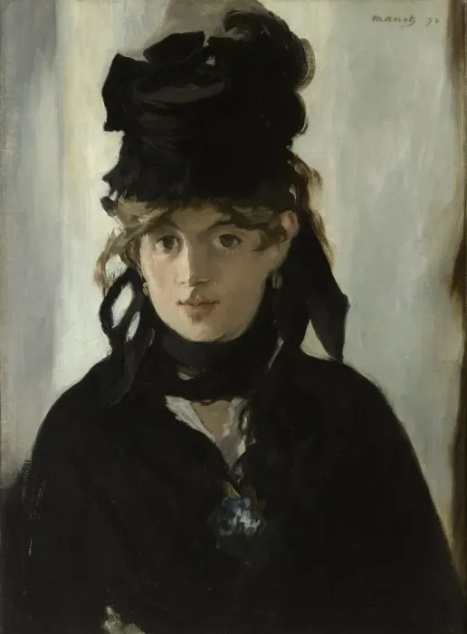 Framed Print : Berthe Morisot With a Bouquet of Violets, c. 1880. Artist: Manet, Edouard (1832-1883) Framed Print : Berthe Morisot With a Bouquet of Violets, c. 1880. Artist: Manet, Edouard (1832-1883)