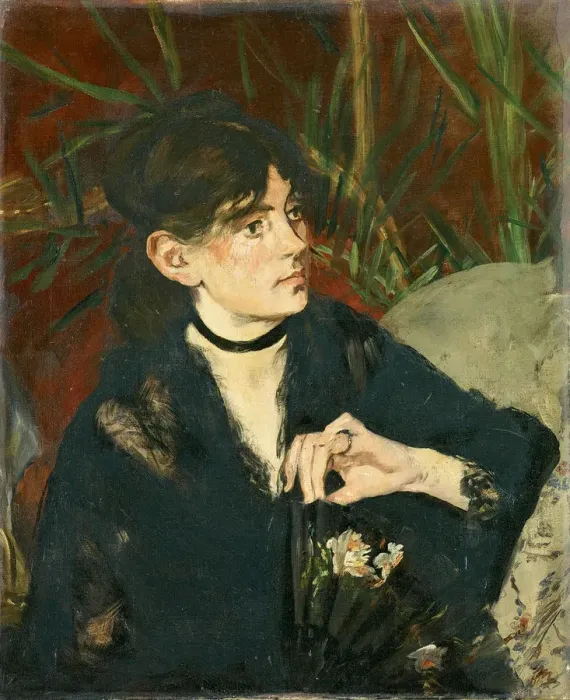 Framed Print : Berthe Morisot with a Fan, 1874