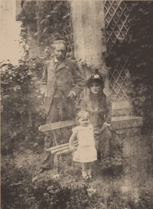 Framed Print : Berthe Morisot, her husband Eugene Manet and their daughter, Julie, ca 1881. Artist: Anonymous Framed Print : Berthe Morisot, her husband Eugene Manet and their daughter, Julie, ca 1881. Artist: Anonymous