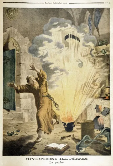 Framed Print : Berthold Schwart, 14th century German Franciscan monk and alchemist, 1901 Framed Print : Berthold Schwart, 14th century German Franciscan monk and alchemist, 1901
