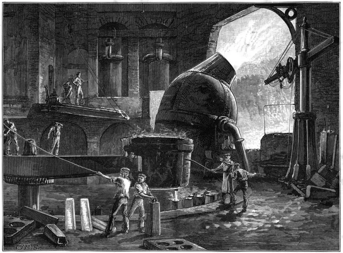 Framed Print : The Bessemer process for the mass-production of steel, c1880. Artist: CJB Framed Print : The Bessemer process for the mass-production of steel, c1880. Artist: CJB