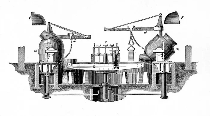 Framed Print : Bessemers Steel-converting Apparatus, c1917 Framed Print : Bessemers Steel-converting Apparatus, c1917