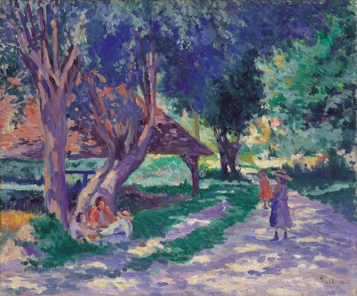 Framed Print : Bessy, Yonne, the Shaded Path. Artist: Luce, Maximilien (1858-1941) Framed Print : Bessy, Yonne, the Shaded Path. Artist: Luce, Maximilien (1858-1941)
