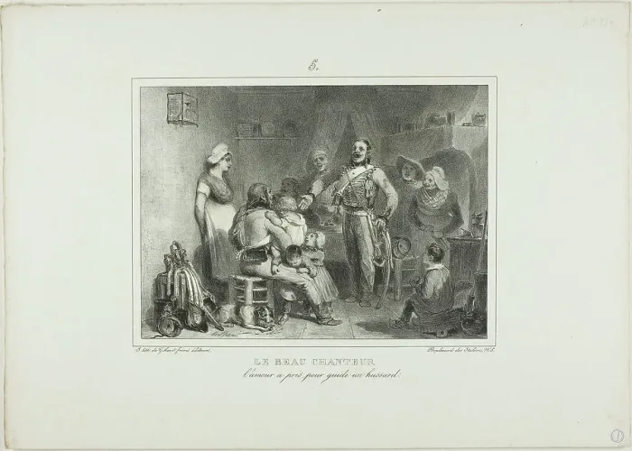 Framed Print : The Best Singer, 1831. Creator: Auguste Raffet Framed Print : The Best Singer, 1831. Creator: Auguste Raffet