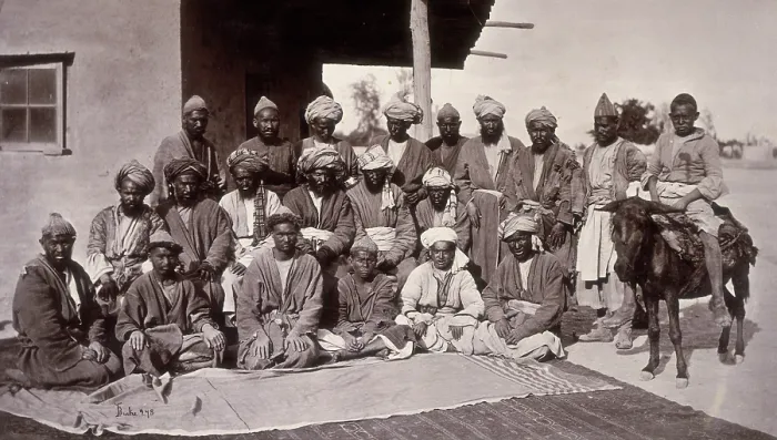 Framed Print : Besutee Hazara chiefs, Afghanistan, c1880. Creator: John Burke Framed Print : Besutee Hazara chiefs, Afghanistan, c1880. Creator: John Burke