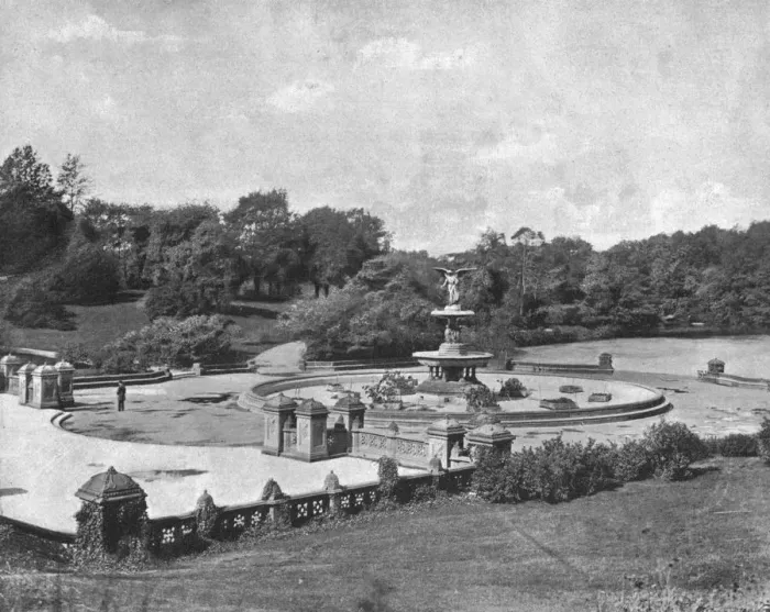 Framed Print : Bethesda Fountain, Central Park, New York, USA, c1900. Creator: Unknown Framed Print : Bethesda Fountain, Central Park, New York, USA, c1900. Creator: Unknown