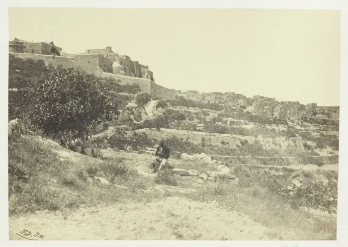 Framed Print : Bethlehem, with the Church of the Nativity, 1857. Creator: Francis Frith Framed Print : Bethlehem, with the Church of the Nativity, 1857. Creator: Francis Frith