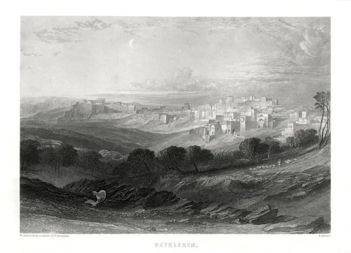 Framed Print : Bethlehem, Palestine, 19th century. Artist: W Miller Framed Print : Bethlehem, Palestine, 19th century. Artist: W Miller