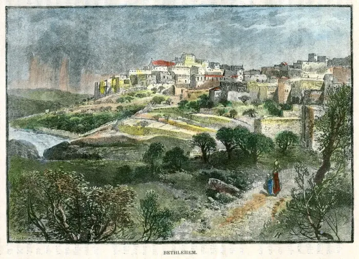 Framed Print : Bethlehem, Palestine, c1885. Artist: J Harmsworth Framed Print : Bethlehem, Palestine, c1885. Artist: J Harmsworth