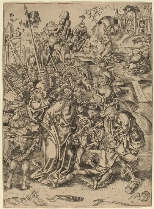 Framed Print : The Betrayal, 15th century. Creator: Unknown Framed Print : The Betrayal, 15th century. Creator: Unknown