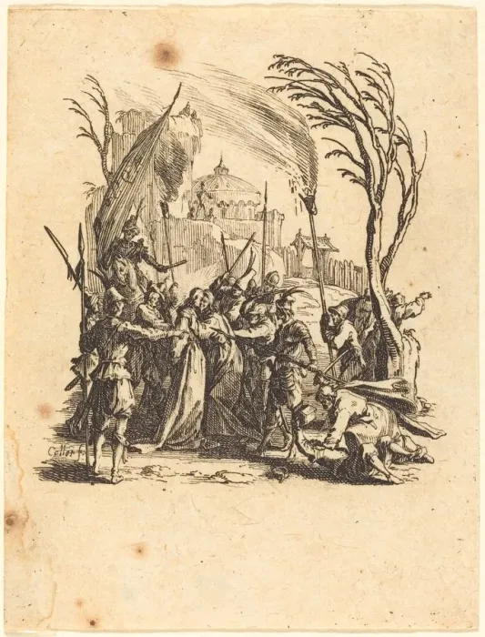 Framed Print : The Betrayal, c. 1624 / 1625. Creator: Jacques Callot Framed Print : The Betrayal, c. 1624 / 1625. Creator: Jacques Callot