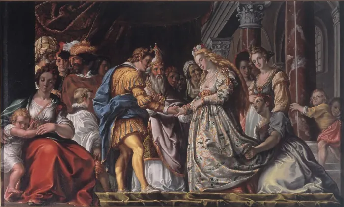 Framed Print : A Betrothal, 1619-1622. Creator: Francis Cleyn Framed Print : A Betrothal, 1619-1622. Creator: Francis Cleyn