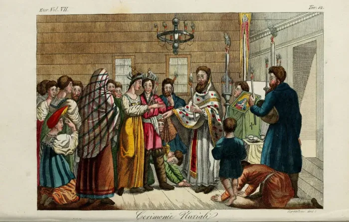Framed Print : The Betrothal. Illustration from Il costume antico e moderno o storia del governo? by Giulio Ferrario, 1831. Artist: Giarre, Luigi (1772-1844) Framed Print : The Betrothal. Illustration from Il costume antico e moderno o storia del governo? by Giulio Ferrario, 1831. Artist: Giarre, Luigi (1772-1844)