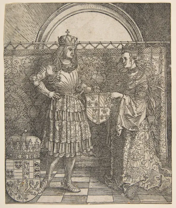 Framed Print : The Betrothal of Mary of Burgundy from the Triumphal Arch of Emperor Maximilian I, 1515 Framed Print : The Betrothal of Mary of Burgundy from the Triumphal Arch of Emperor Maximilian I, 1515