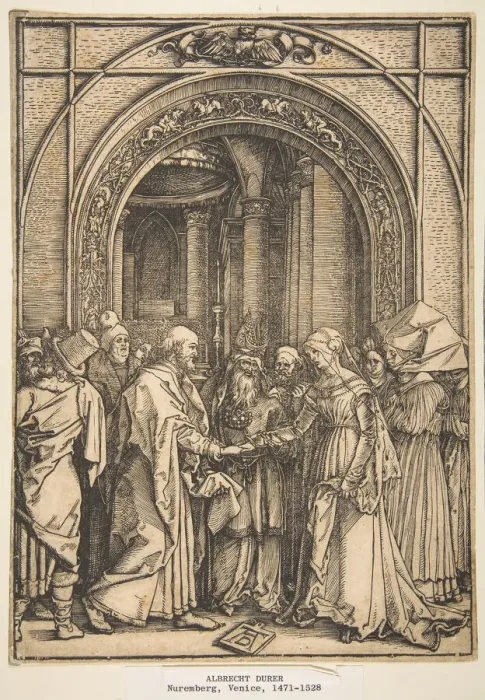 Framed Print : The Betrothal of the Virgin, from The Life of the Virgin, ca. 1503 Framed Print : The Betrothal of the Virgin, from The Life of the Virgin, ca. 1503