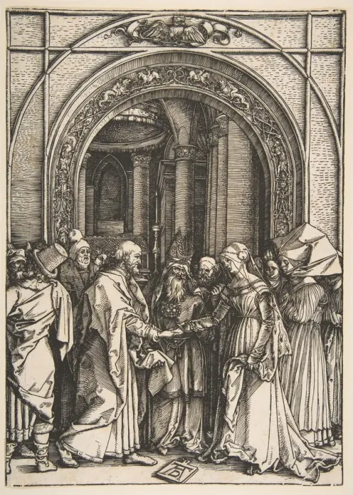 Framed Print : The Betrothal of the Virgin, from The Life of the Virgin, ca. 1504 Framed Print : The Betrothal of the Virgin, from The Life of the Virgin, ca. 1504